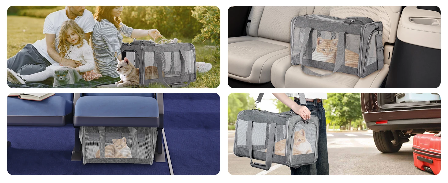 carrier cat pet carriers dog large soft cats small airline approved bag hard travel dogs medium car