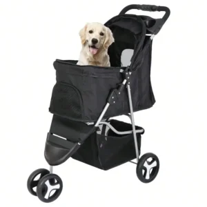 3-Wheel Pet Stroller Cup Holder