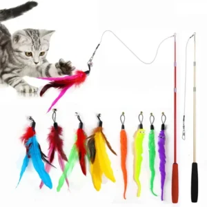 Bell Feather Fishing Rod Toy