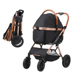 66lb Foldable Dog Stroller Brakes