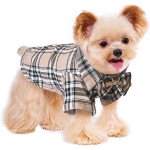 Plaid Dog Polo Shirts Casual Wear