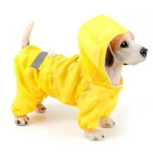 Dog Raincoat Waterproof Reflective Hooded