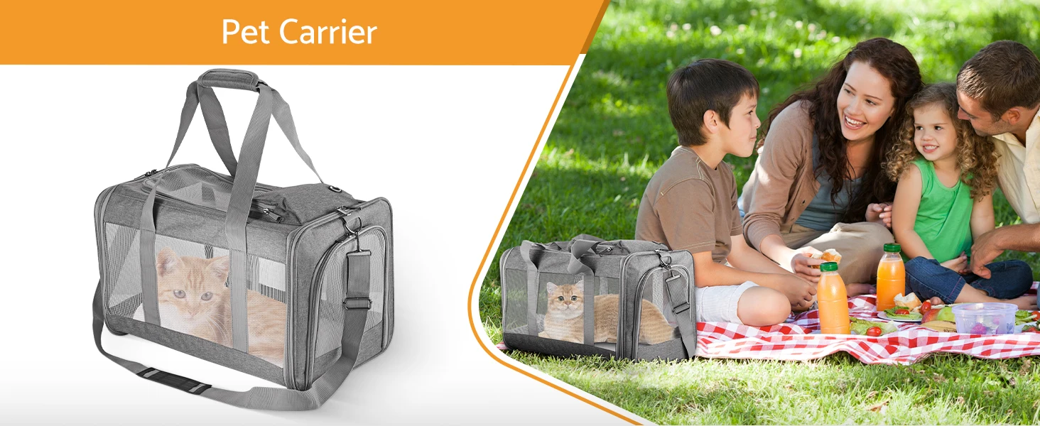 carrier cat pet carriers dog large soft cats small airline approved bag
